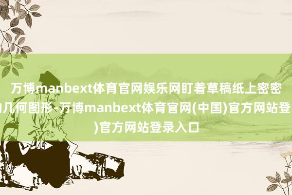 万博manbext体育官网娱乐网盯着草稿纸上密密匝匝的几何图形-万博manbext体育官网(中国)官方网站登录入口