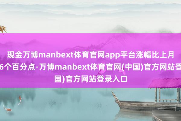 现金万博manbext体育官网app平台涨幅比上月扩大0.6个百分点-万博manbext体育官网(中国)官方网站登录入口